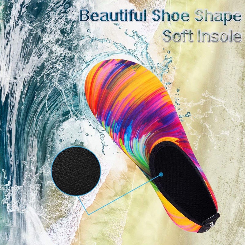YALOX Water Shoes Women's Men's Outdoor Beach Swimming Aqua Socks Quick-Dry Barefoot Shoes Surfing Yoga Pool Exercise(Color,38/39EU) - Image 2